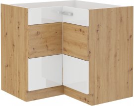 Donji kutni element HG - artisan hrast/bijela - 89x89 cm DN 1F BB