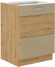 Donji element HG - artisan hrast/capuccino - 60 cm D 1F BB