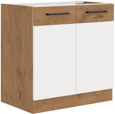 Donji element Vigo - bijela sjaj - 80 cm D 2F BB