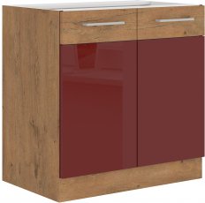 Donji element Vigo HG - bordo - 80 cm D 2F BB