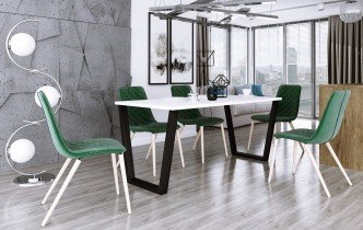 Stolarz Lempert - Blagovaonski stol Cesar - 138x67 cm - bijela