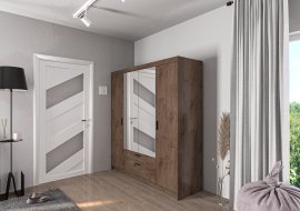 Ormar s ogledalom Elena DL04 - hrast lefkas