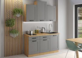 Kuhinja Luna 150 cm - dustgrey/artisan hrast - 1 set