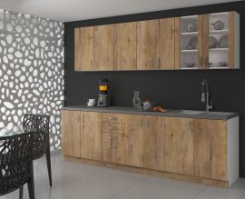 Kuhinja Sara 260 cm - lefkas hrast - 3 set