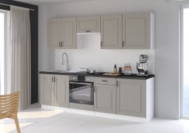 Kuhinja Stilo 250 cm - сlaygrey/bijela - 3 set