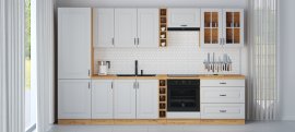 Kuhinja Stilo 335 cm - bijela/artisan hrast - 10 set