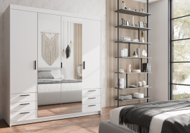 Ormar Elena 4D6S s ogledalom - bijela 