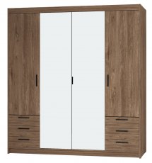 Ormar Elena 4D6S s ogledalom - hrast lefkas