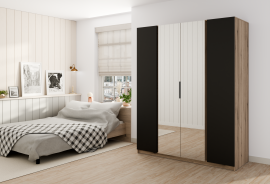 Ormar Kaja 2F 2 3S - evoke hrast/crna