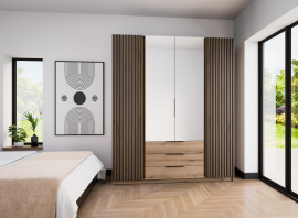 Ormar Kaja 2LAM 2 3S - evoke hrast/evoke hrast/crni