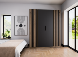 Ormar Kaja 2LAM 2F - evoke hrast/crna