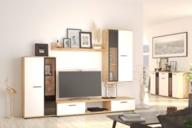 Dnevni boravak Salsa WHAR - bijela/hrast artisan