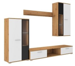 TV regal Salsa WHAR01 - bijela/hrast artisan