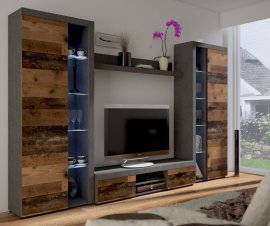 TV regal Rumba XL OLDMAT01 - staro drvo/matera 