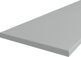 Kuhinjski pult 38x1200 mm - 1000 mm - platina