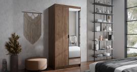 Ormar Elena DL02 s ogledalom - hrast lefkas