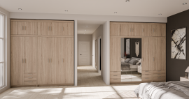 Modularni garderobni ormar Elena – hrast sonoma – 3 sastava