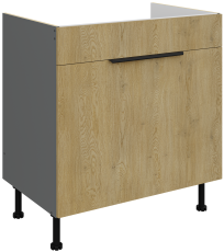 Donji ormarić Cremona - hrast/antracit - 80 ZL 1S BB