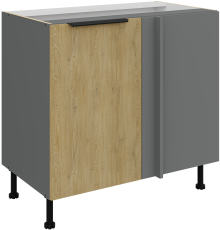 Donji ormarić Cremona - hrast/antracit - 105 ND 1F BB