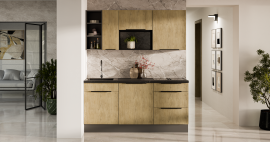 Kuhinjski sastav Cremona 180 cm - hrast/antracit - 1 sastav