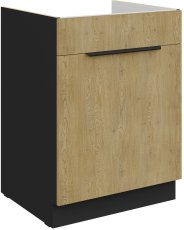 Donji ormarić Cremona - hrast/crna - 60 ZL 1S BB