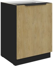 Donji ormarić Cremona - hrast/crna - 60 D 1F BB