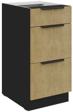 Donji ormarić Cremona - hrast/crna - 40 D 3S BB