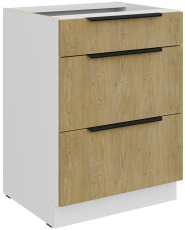 Donji ormarić Cremona - hrast/bijela - 60 D 3S BB