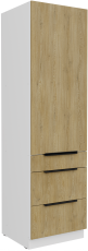 Visoki ormar Cremona - hrast/bijela - 60 DKS-210 3S1F 