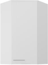 Gornji kutni ormarić Lara - bijeli sjaj - 60x60 GN-108 1F (45°) 