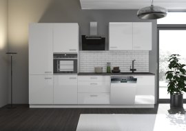 Kuhinjski sastav Lara 300 cm - bijeli sjaj - 1 sastav