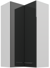 Gornji kutni ormar Lara - sivi sjaj - 60x60 GN-108 2F (90°)