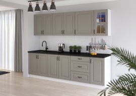 Kuhinjski sastav Stilo - сlaygrey/bijela - 260 cm - 1 sastav