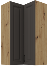 Gornji kutni ormarić Stilo - siva/hrast artisan - 60x60 GN-108 2F (90°)