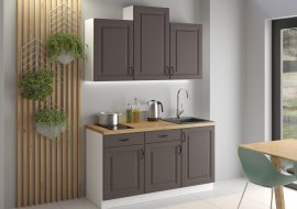 Kuhinjski sastav Stilo - siva/bijela - 150 cm - 1 sastav