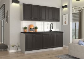 Kuhinjski sastav Stilo - siva/bijela - 200 cm - 1 sastav