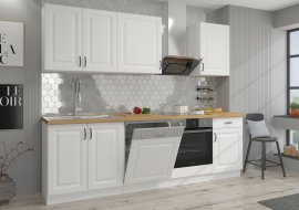 Kuhinjski sastav Stilo - bijel - 250 cm - 2 sastava