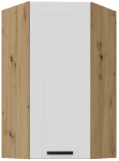 Gornji kutni ormar Luna - bijeli/artisan hrast - 60x60 GN-108 1F (45°)