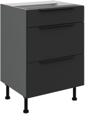 Donji ormarić Aria - crna/antracit - 60 D 3S BB