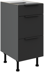 Donji ormarić Aria - crna/antracit - 40 D 3S BB