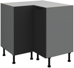 Donji kutni ormarić Aria - crna/antracit - 90x90 DN 2F BB