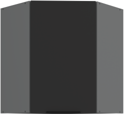 Gornji kutni ormarić Aria - crna/antracit - 60x60 GN-72 1F (45°)
