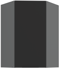 Gornji kutni ormar Aria - crna/antracit - 60x60 GN-90 1F (45°)