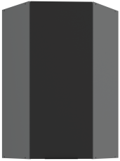 Gornji kutni ormar Aria - crna/antracit - 60x60 GN-108 1F (45°)