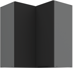 Gornji kutni ormar Aria - crna/antracit - 60x60 GN-72 2F (90°)