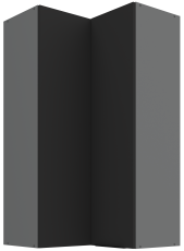 Gornji kutni ormar Aria - crna/antracit - 60x60 GN-108 2F (90°)