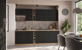 Kuhinjski sastav Aria - crna/artisan hrast