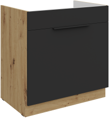 Donji ormarić Aria - crna/artisan hrast - 80 ZL 1S BB