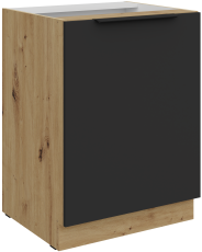 Donji ormarić Aria - crna/artisan hrast - 60 D 1F BB