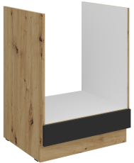 Donji ormarić za ugradbenu pećnicu Aria - crna/artisan hrast - 60 D GAZ BB